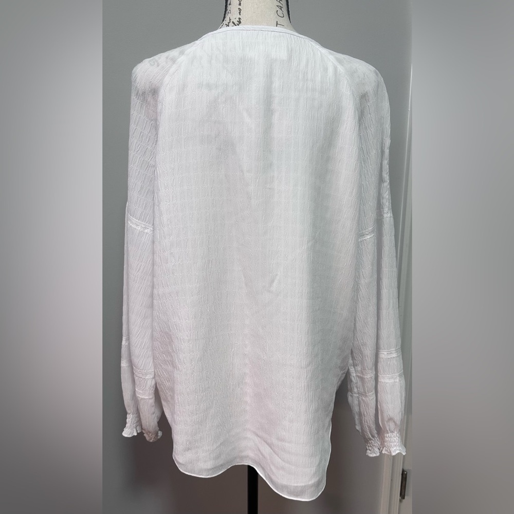 👚 Michael Kors White Bohemian Boho Style Top - Size Medium 🌟 - Picture 6 of 14